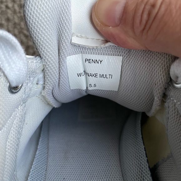 VINTAGE HAVANA Penny White Black Snake Skin Embossed‎ Sneaker Size 5.5 - Picture 7 of 7